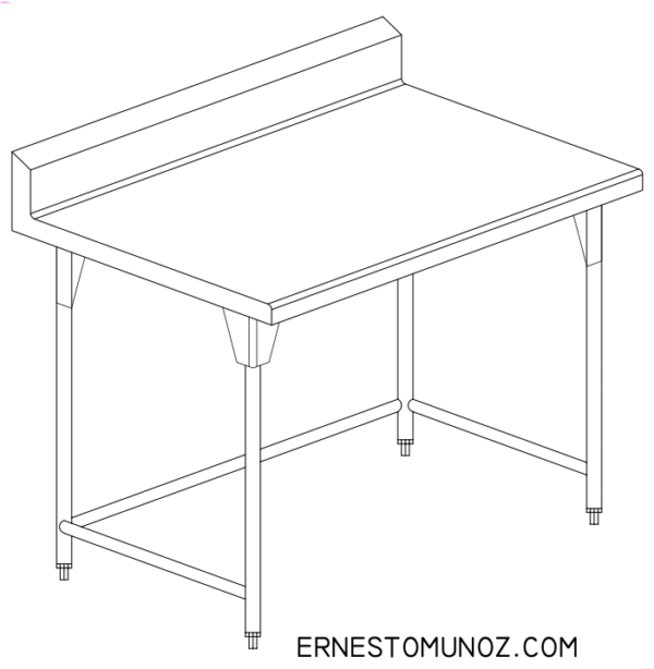 MESA DE TRABAJO A MURO 110