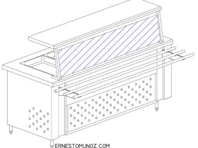 BARRA DE SERVICIO REFRIGERADA 4 INSERTOS ENTEROS 145