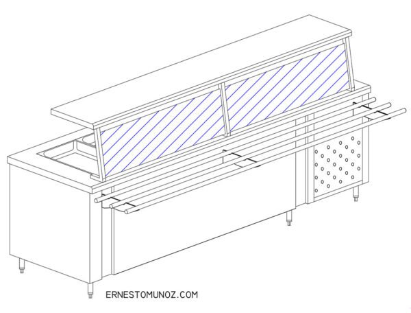 BARRA DE SERVICIO REFRIGERADA 7 INSERTOS ENTEROS 243